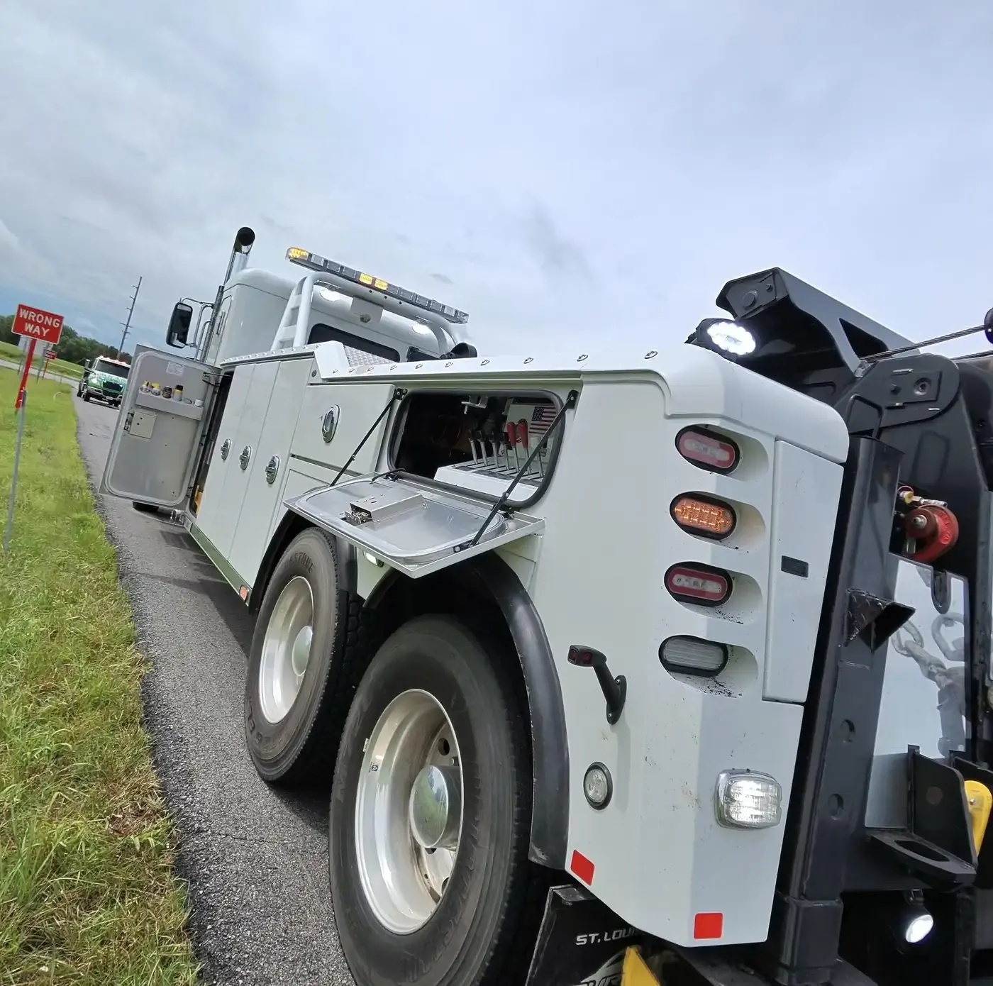 Titan heavy-duty wrecker, dispatched to Independence, MO from the Liberty yard.